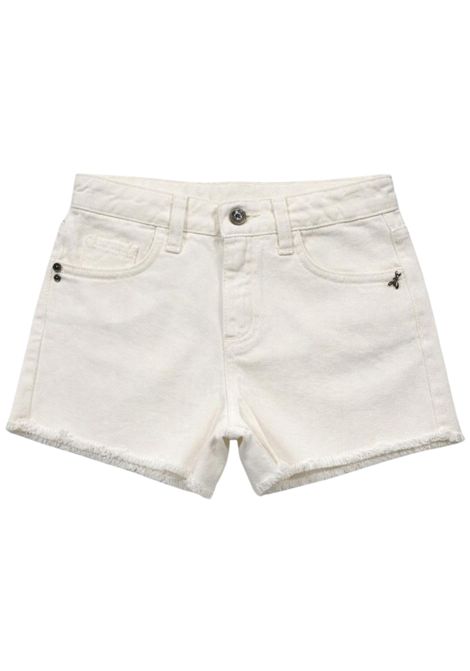 Shorts bambina bianco in cotone denim Patrizia Pepe | 7P0376BIANCO