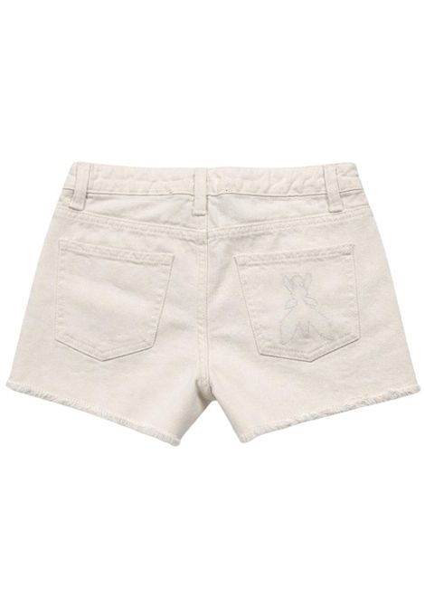 Shorts bambina bianco in cotone denim Patrizia Pepe | 7P0376BIANCO