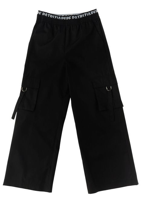 Black cotton trousers for girls Patrizia Pepe | 7P0385/MANERO