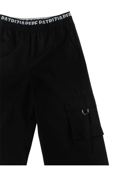 Black cotton trousers for girls Patrizia Pepe | 7P0385/MANERO