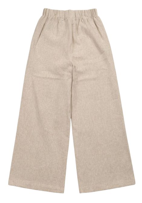 Pantalone bambina sabbia in lino Patrizia Pepe | 7P0420SABBIA