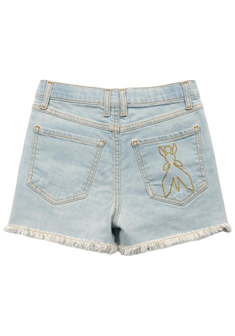 Shorts bambina in cotone denim chiaro Patrizia Pepe | 7P0421DENIM CHIARO