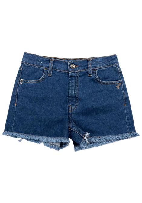 Girls' denim cotton shorts Patrizia Pepe | 7P0421DENIMSCURO