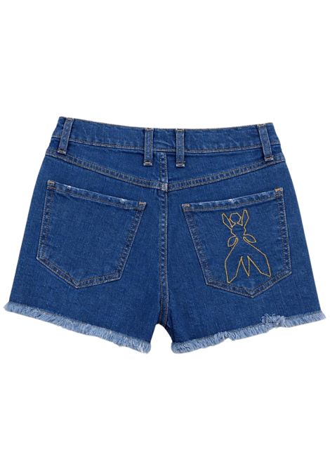 Girls' denim cotton shorts Patrizia Pepe | 7P0421DENIMSCURO