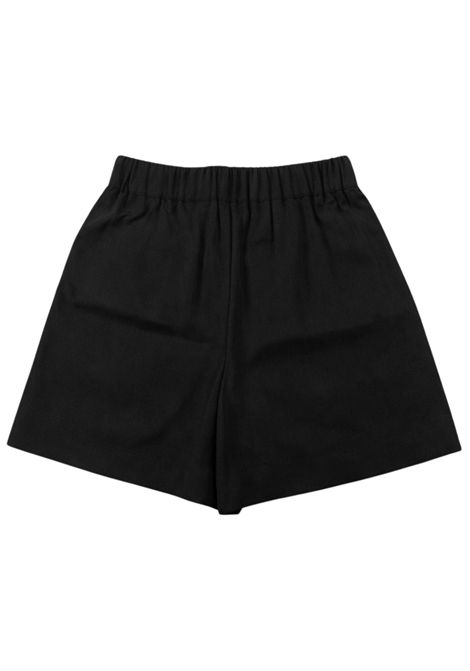 Shorts bambina nero in lino Patrizia Pepe | 7P0423NERO
