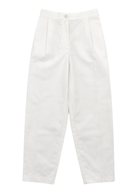 Pantalone bambina bianco in cotone Patrizia Pepe | 7P0436BIANCO