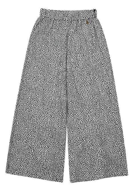 Black/white viscose trousers for girls Patrizia Pepe | 7P0437NERO/BIANCO