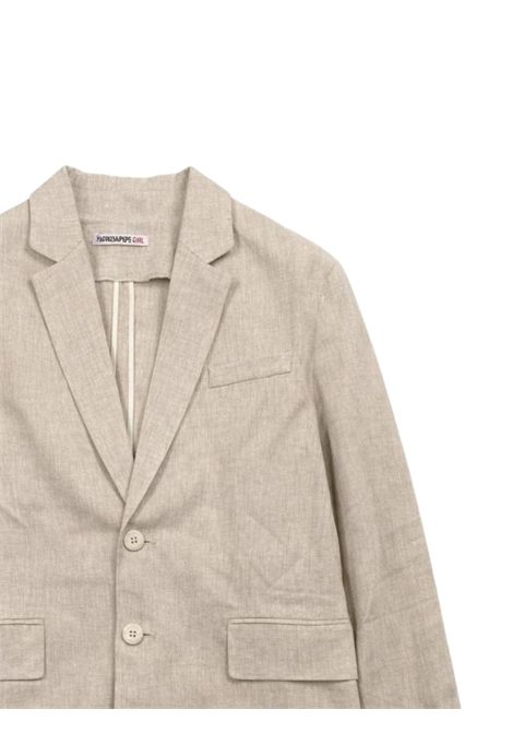 Giacca bambina sabbia in lino Patrizia Pepe | 7S0287SABBIA