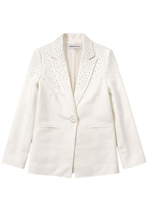 Giacca bambina bianca con strass Patrizia Pepe | 7S0288BIANCO