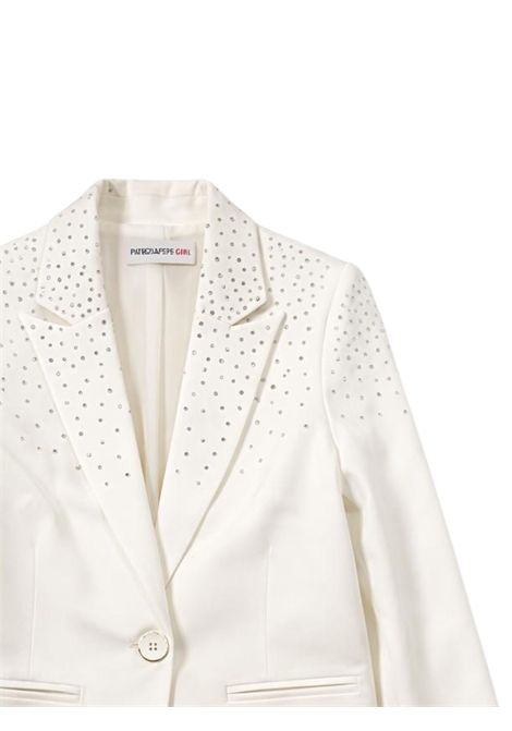 Giacca bambina bianca con strass Patrizia Pepe | 7S0288BIANCO