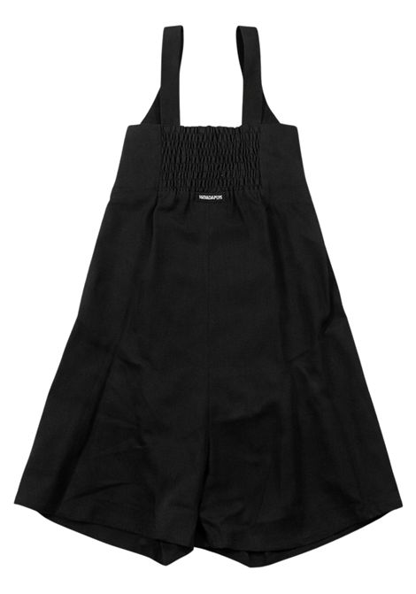 Tuta bambina nera in lino Patrizia Pepe | 7T0025NERO