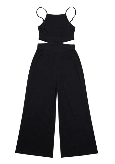 Tuta bambina nera in viscosa Patrizia Pepe | 7T0028NERO