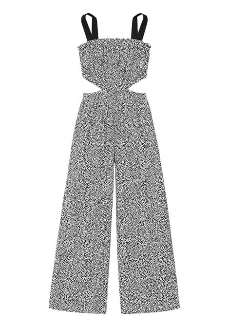 Black/white viscose jumpsuit for girls Patrizia Pepe | 7T0031BIANCO/NERO