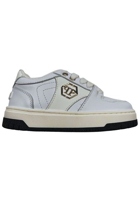 Scarpe bambino bianche in pelle Philipp Plein | 79978/PIABIANCO