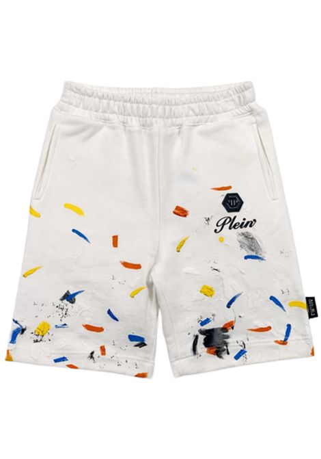 White cotton Bermuda shorts for children Philipp Plein | BBE002BIANCO