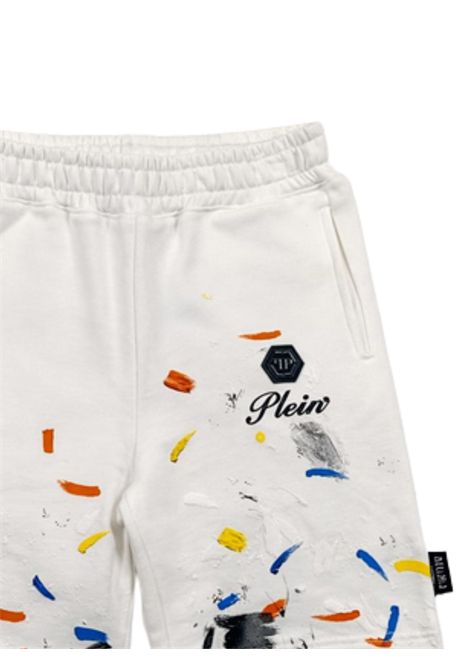 White cotton Bermuda shorts for children Philipp Plein | BBE002BIANCO