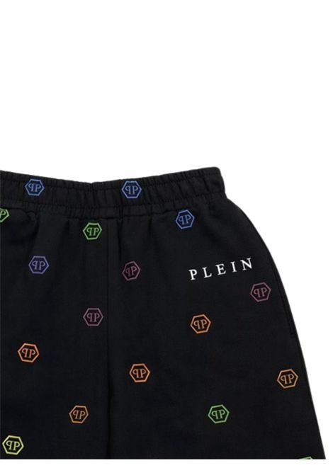 Bermuda bambino nero in cotone Philipp Plein | BBE010NERO