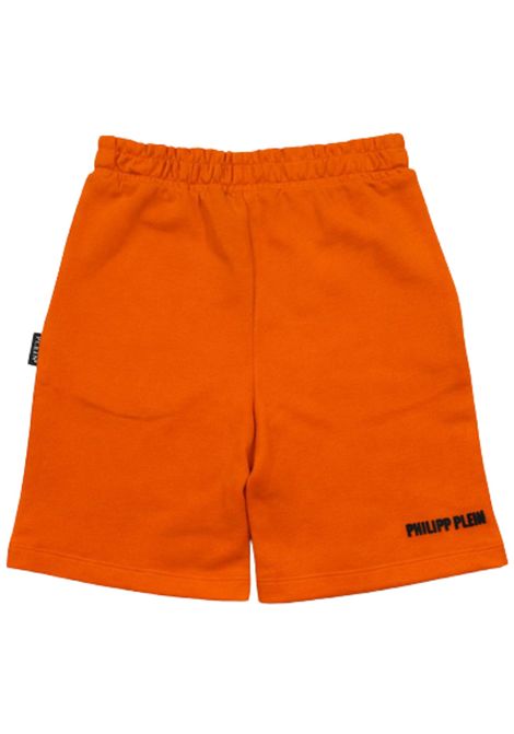 Orange cotton Bermuda shorts for children Philipp Plein | BBE017ARANCIO