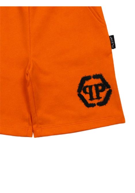 Orange cotton Bermuda shorts for children Philipp Plein | BBE017ARANCIO