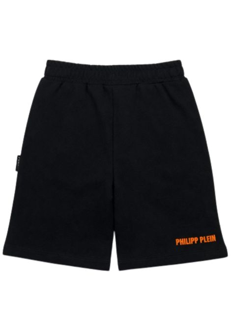 Black cotton Bermuda shorts for children Philipp Plein | BBE017NERO