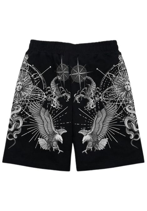 Black cotton Bermuda shorts for children Philipp Plein | BBE029NERO