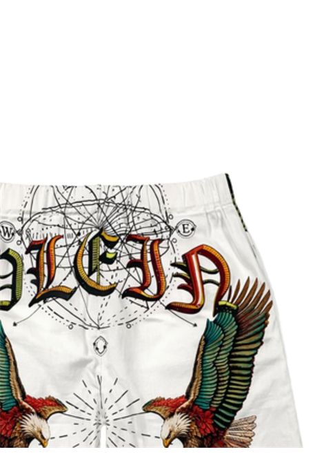 White cotton Bermuda shorts for children Philipp Plein | BBE030BIANCO
