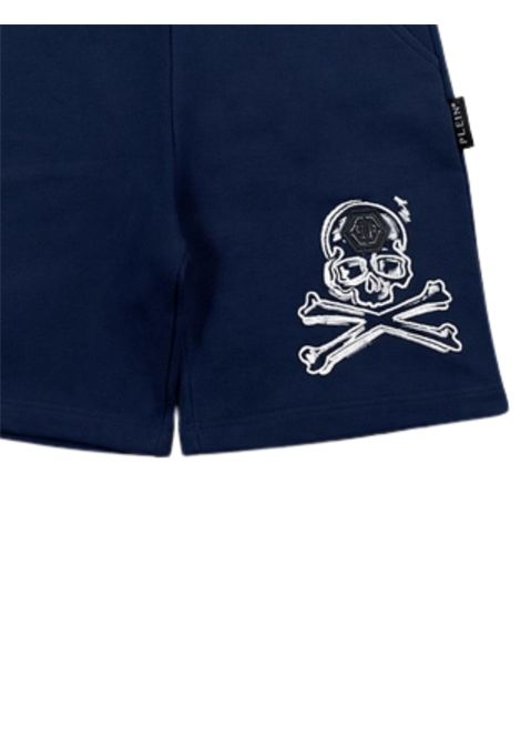 Bermuda bambino blu in cotone Philipp Plein | BBE044BLU
