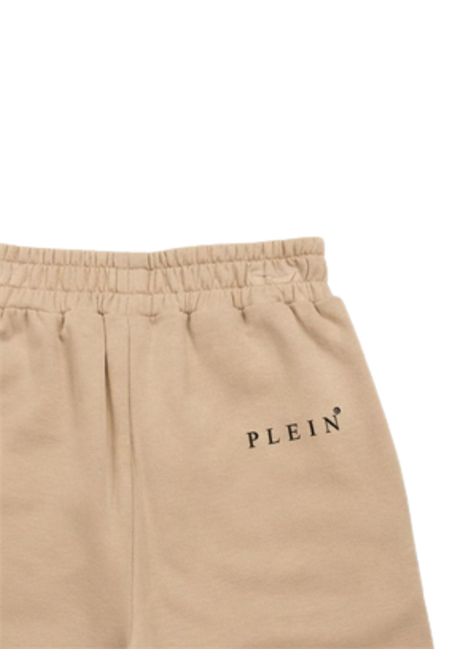 Sand-colored cotton Bermuda shorts for children Philipp Plein | BBE055SABBIA