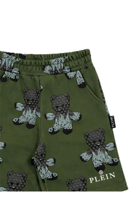 Bermuda bambino verde in cotone Philipp Plein | BBE064VERDE