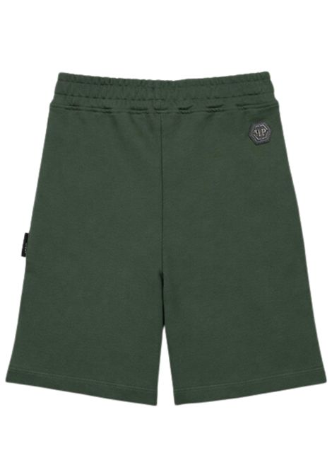 Bermuda bambino verde in cotone Philipp Plein | BBE066VERDE