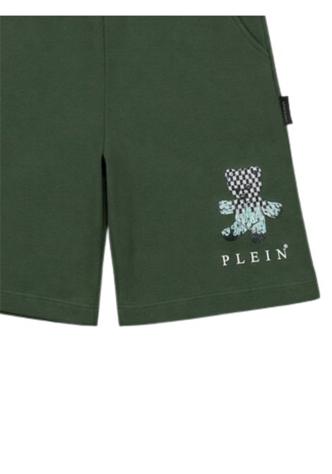 Bermuda bambino verde in cotone Philipp Plein | BBE066VERDE