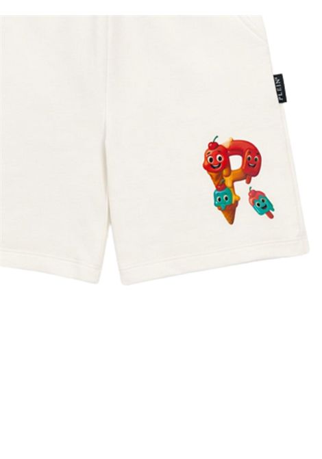 White cotton Bermuda shorts for children Philipp Plein | BBE072BIANCO