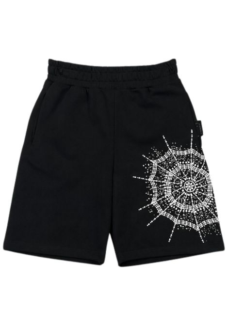 Black cotton Bermuda shorts for children Philipp Plein | BBE075NERO
