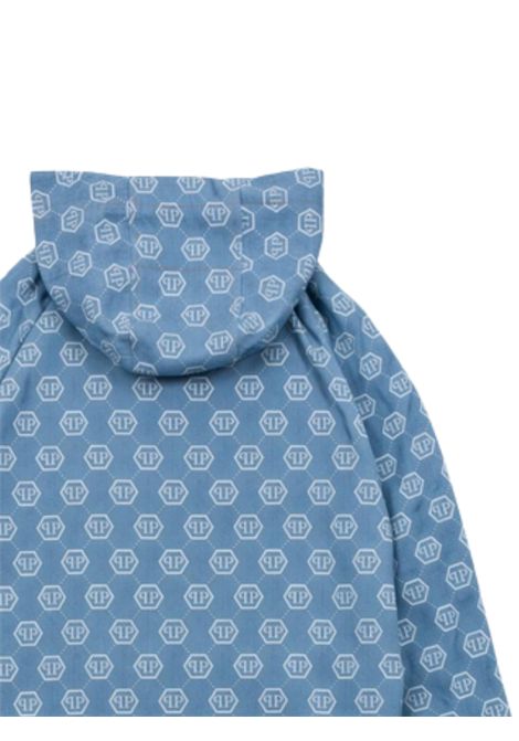 Felpa bambino azzurra con logo Philipp Plein | BBO012AZZURRO