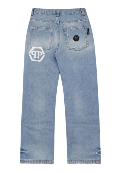 Jeans bambino in cotone denim Philipp Plein | BDP018DENIM