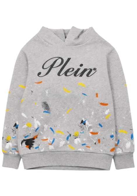 Felpa bambino grigia in cotone Philipp Plein | BHS003GRIGIO
