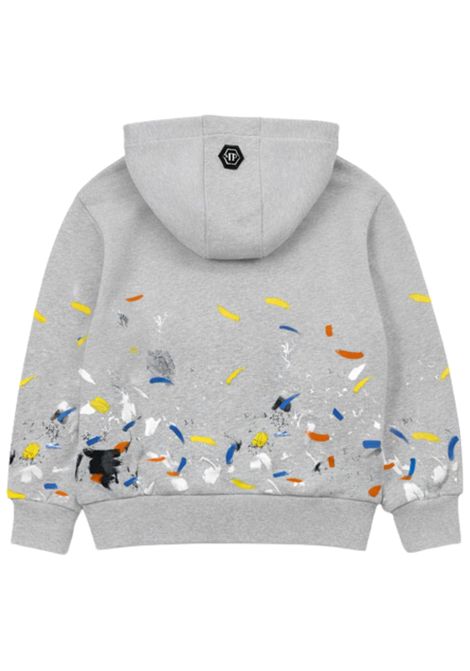 Felpa bambino grigia in cotone Philipp Plein | BHS003GRIGIO