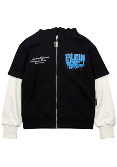 Felpa bambino nera in cotone Philipp Plein | BHS034NERO