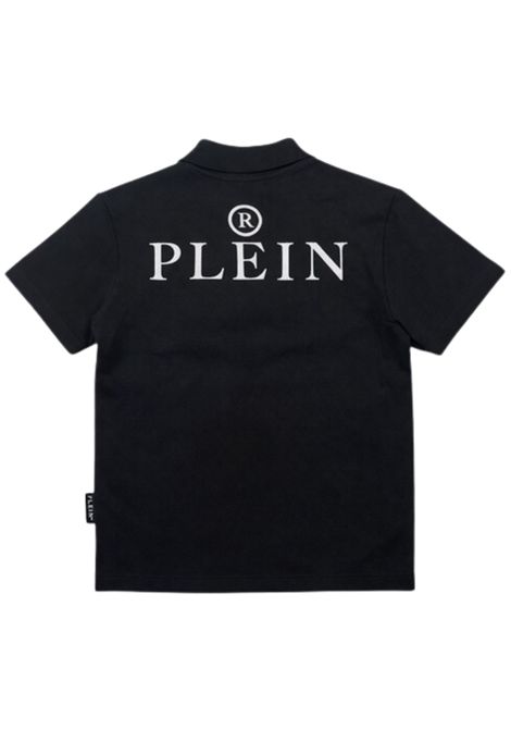 Black cotton polo shirt for children Philipp Plein | BPO043NERO