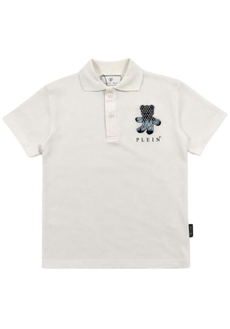 Polo bambino bianca in cotone Philipp Plein | BPO065BIANCO