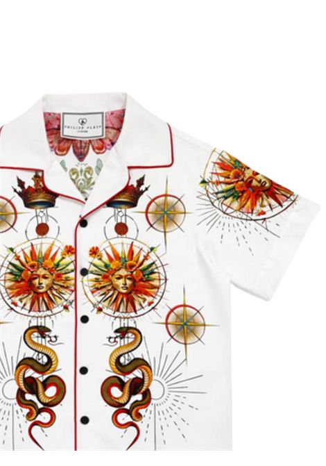Camicia bambino bianca in cotone Philipp Plein | BSI031BIANCO