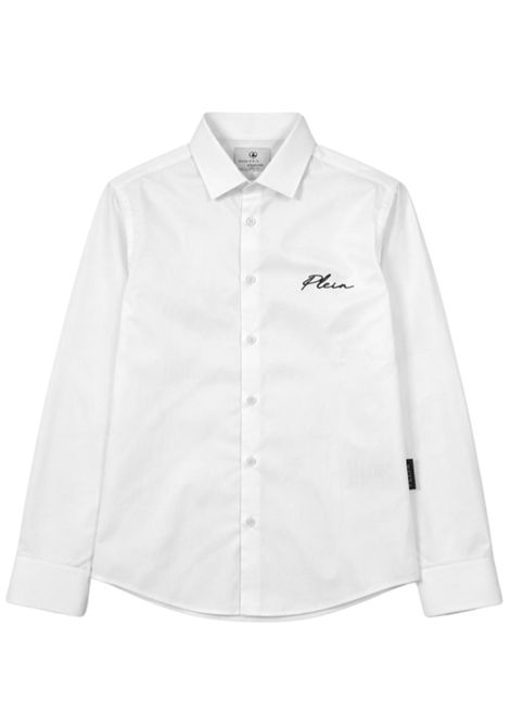 White cotton children's shirt Philipp Plein | BSI248BIANCO