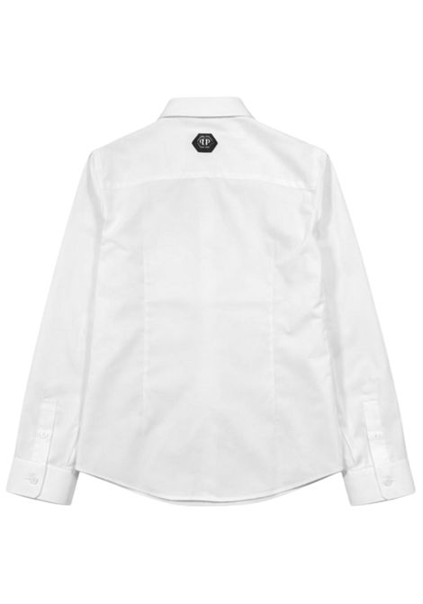 Camicia bambino bianca in cotone Philipp Plein | BSI248BIANCO