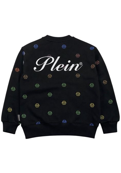 Felpa bambino nera in cotone Philipp Plein | BSW009NERO
