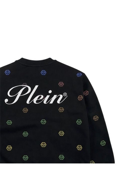 Felpa bambino nera in cotone Philipp Plein | BSW009NERO