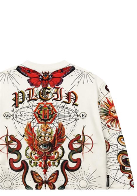 Felpa bambino bianca in cotone Philipp Plein | BSW032BIANCO