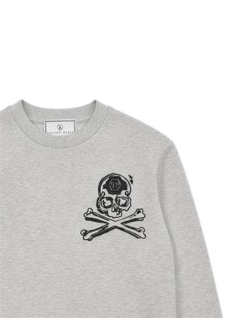 Felpa bambino grigia in cotone Philipp Plein | BSW042GRIGIO