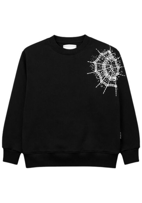 Felpa bambino nera in cotone Philipp Plein | BSW073NERO