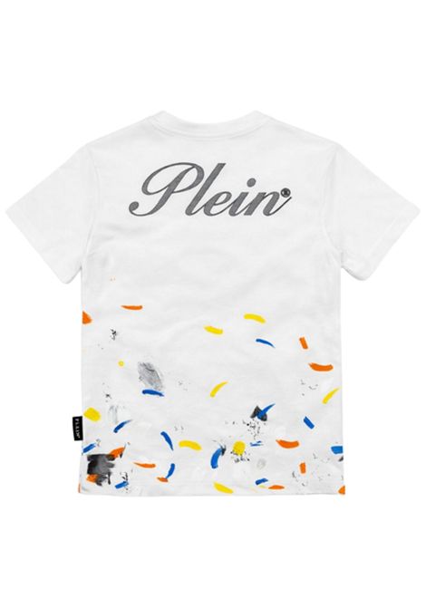 White cotton T-shirt for children Philipp Plein | BTH001BIANCO