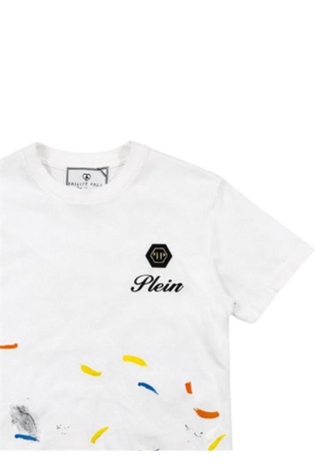 White cotton T-shirt for children Philipp Plein | BTH001BIANCO